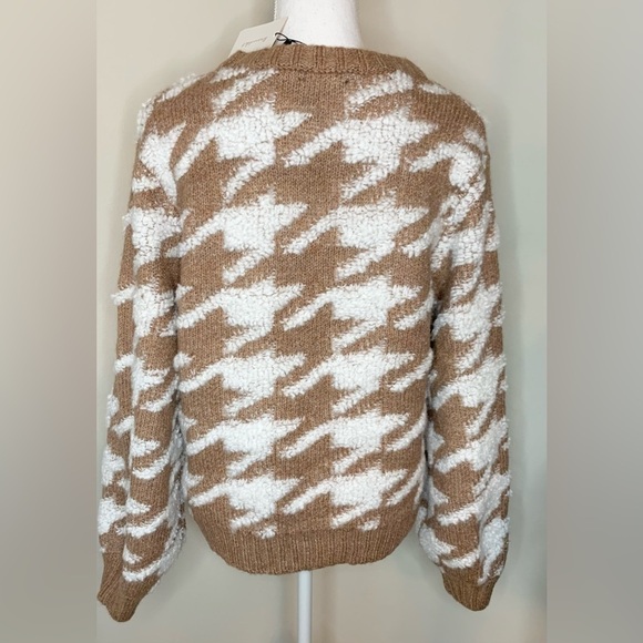 Line and Dot Houndstooth Crew Neck Sweater Women Size Small New With Tags - Picture 2 of 8